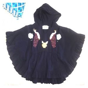Anthropologie pullover cape-hoodie